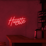 Hustle Script Neon Sign