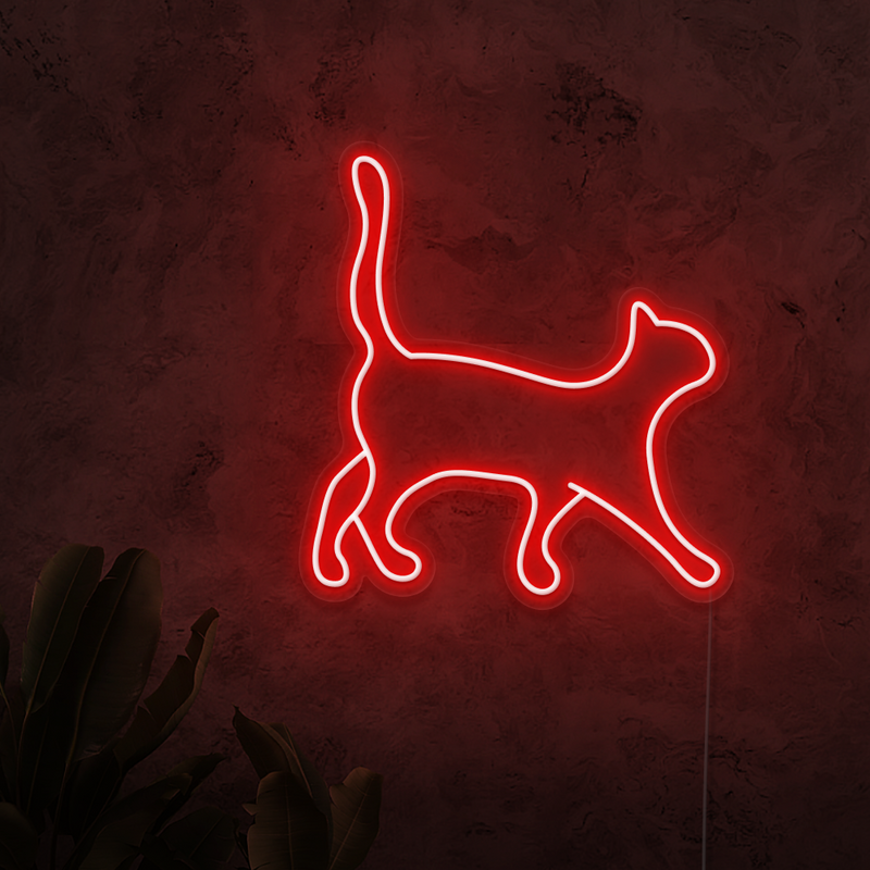 Walking Cat Neon Sign