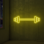 Barbell Weight Neon Sign